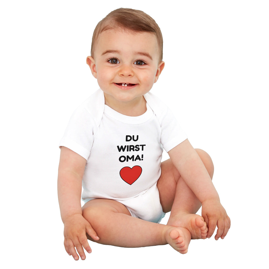 Bio-Strampler Du wirst Oma aus 100 % Bio-Baumwolle, Größen 3 bis 18 Monate