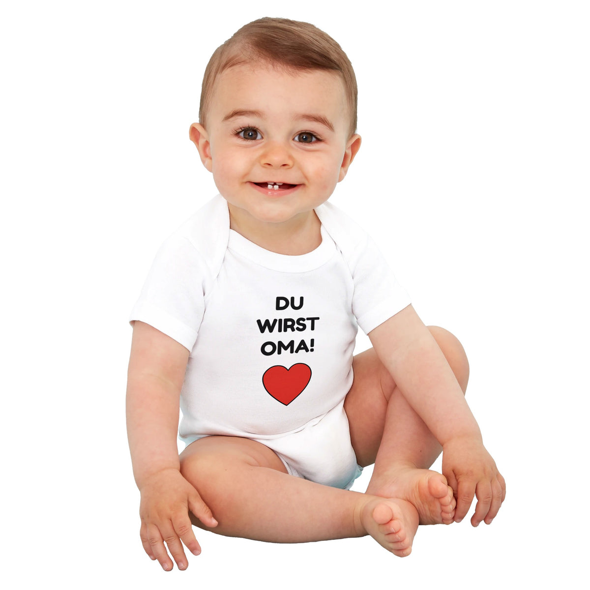 Bio-Strampler Du wirst Oma aus 100 % Bio-Baumwolle, Größen 3 bis 18 Monate